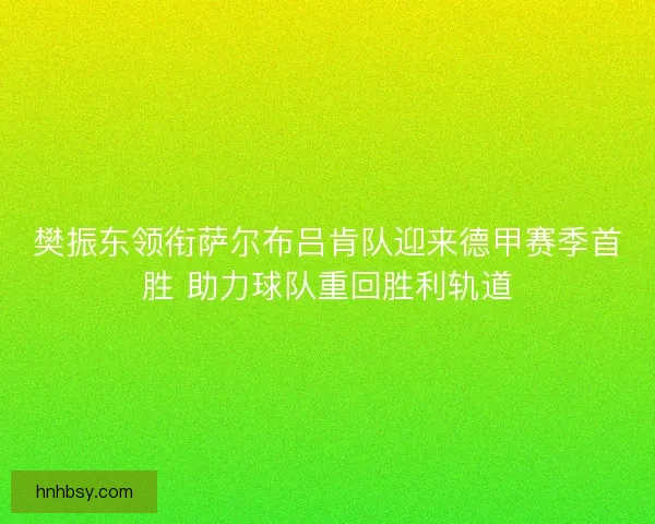 樊振东领衔萨尔布吕肯队迎来德甲赛季首胜 助力球队重回胜利轨道